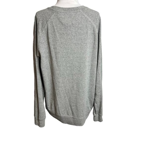 Faherty crewneck sweater herringbone gray Sz XL - Picture 2 of 7
